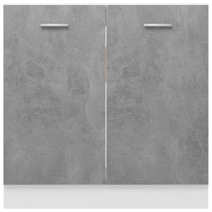 Armadio per Lavabo Grigio Cemento 80x46x81,5 cm in Multistrato - homemem39