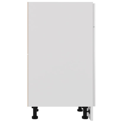 Armadio con Cassetto Bianco Lucido 30x46x81,5 cm in Truciolato - homemem39