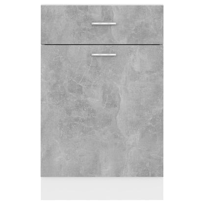 Armadio con Cassetto Grigio Cemento 50x46x81,5 cm in Truciolato - homemem39