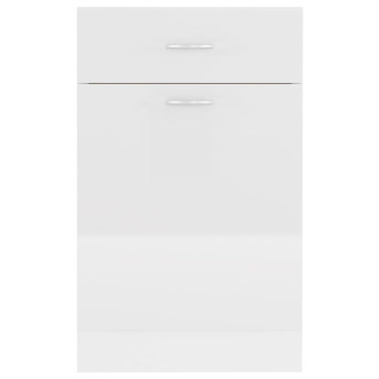 Armadio con Cassetto Bianco Lucido 50x46x81,5 cm in Truciolato - homemem39