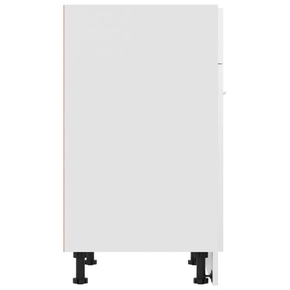 Armadio con Cassetto Bianco Lucido 60x46x81,5 cm in Truciolato - homemem39