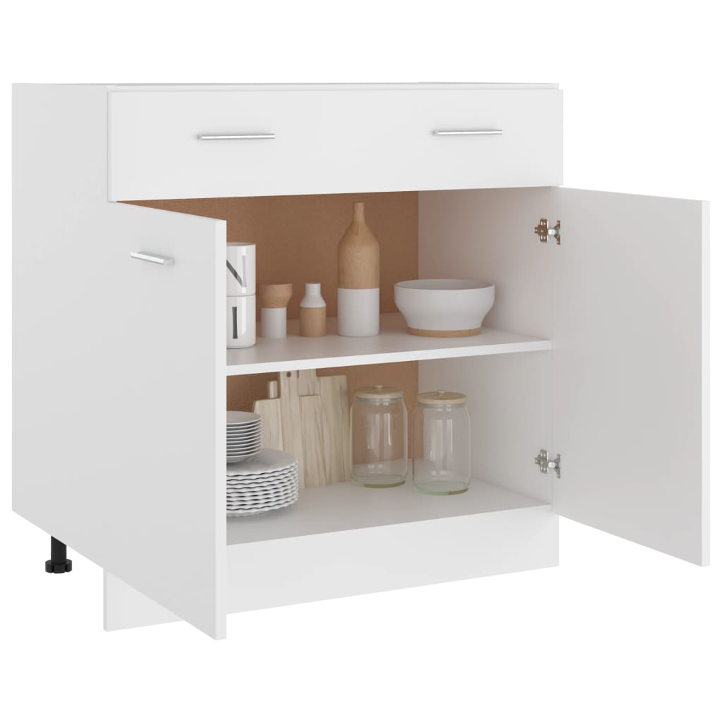 Mobile Inferiore Cassetto Bianco 80x46x81,5cm Legno Multistrato - homemem39