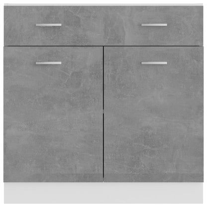 Armadio con Cassetto Grigio Cemento 80x46x81,5 cm in Truciolato - homemem39