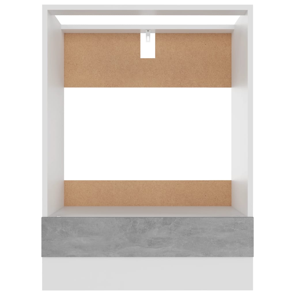 Armadio per Forno Grigio Cemento 60x46x81,5 cm in Truciolato - homemem39