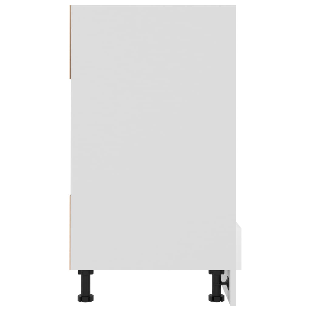 Armadio per Forno Bianco Lucido 60x46x81,5 cm in Truciolato - homemem39