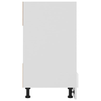 Armadio per Forno Bianco Lucido 60x46x81,5 cm in Truciolato - homemem39