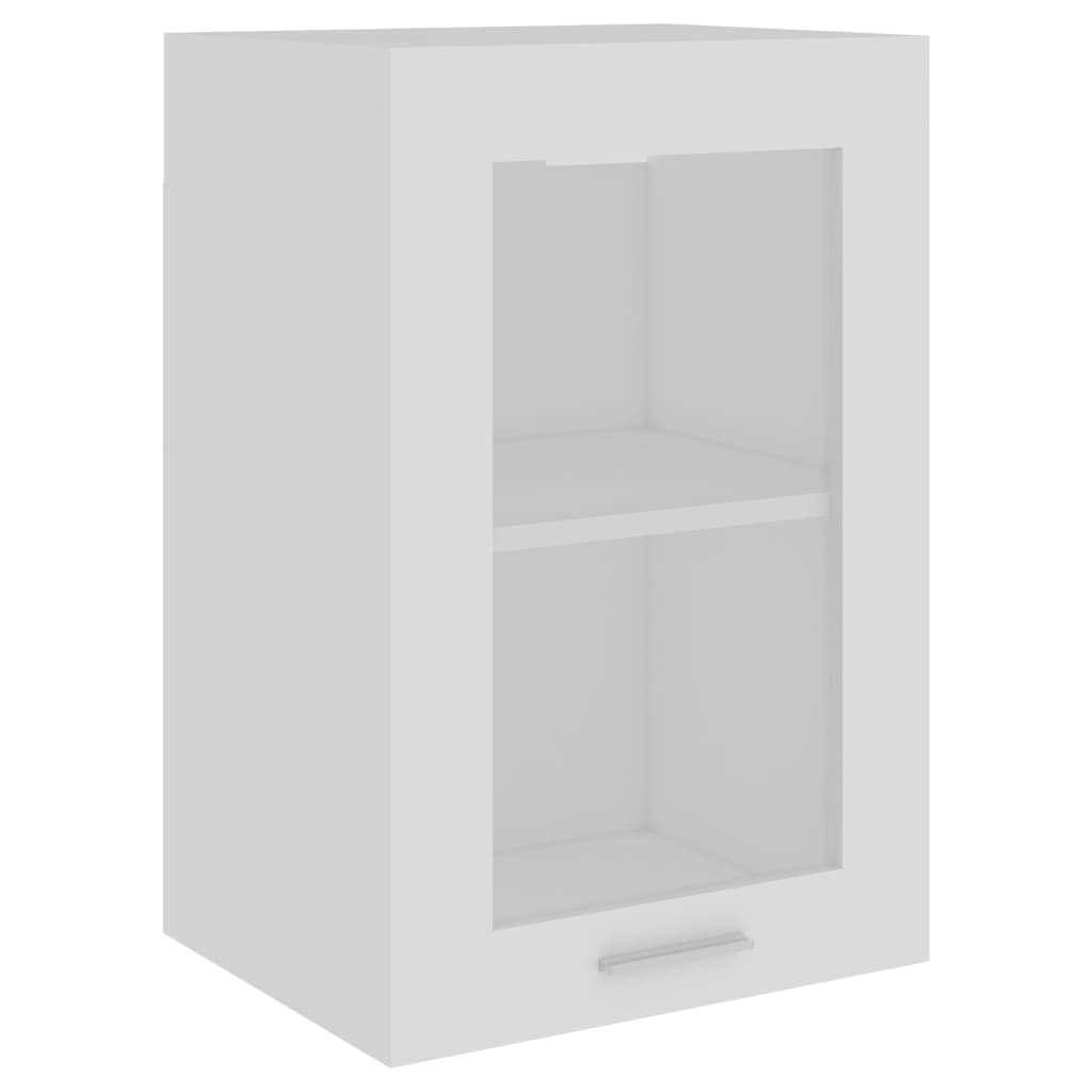 Armadio Sospeso con Vetro Bianco 40x31x60 cm Legno Multistrato - homemem39