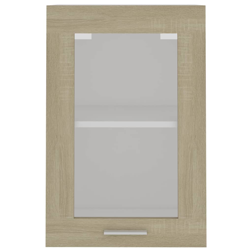 Armadio Sospeso con Vetro Rovere Sonoma 40x31x60 cm Truciolato - homemem39