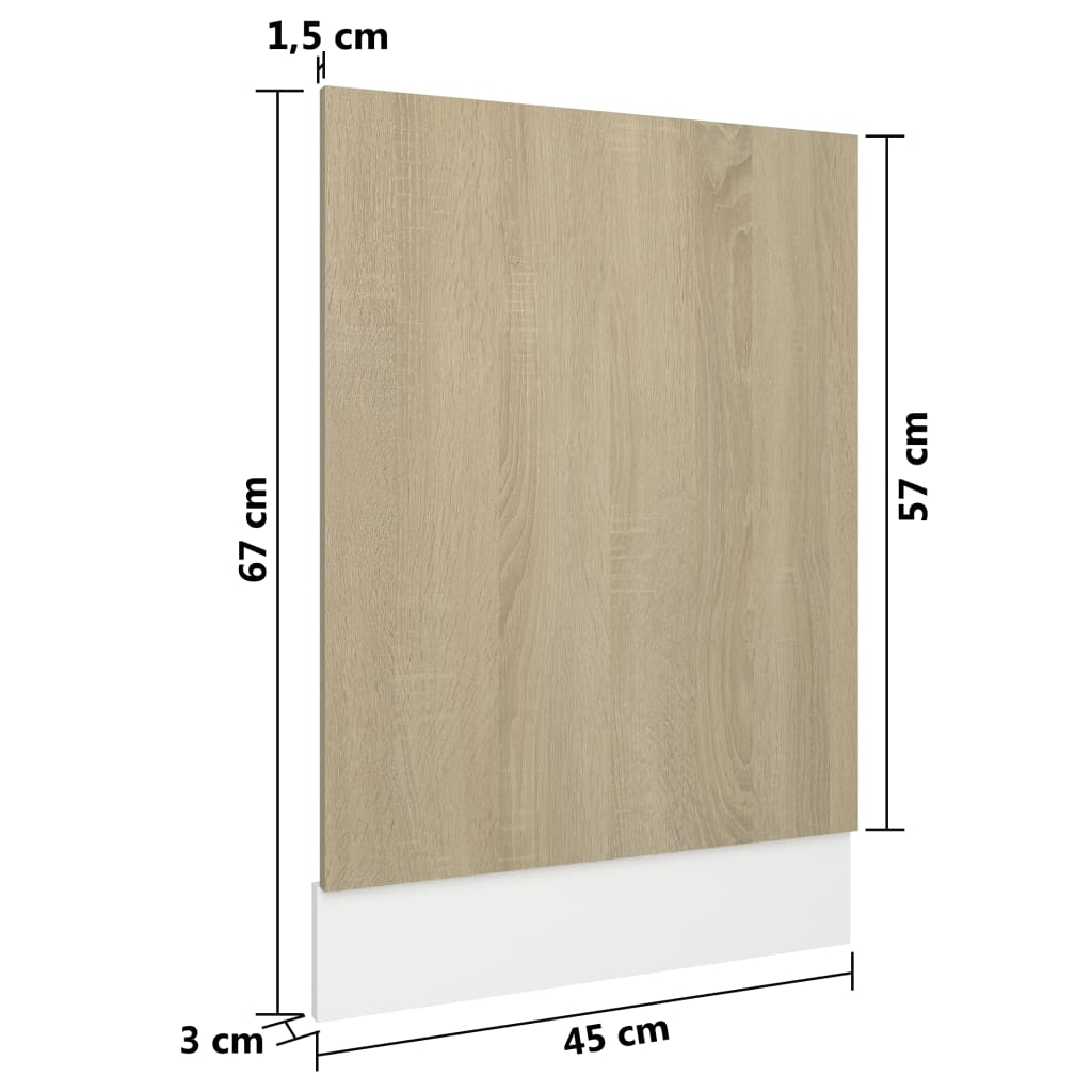 Pannello Lavastoviglie Rovere 45x3x67 cm Truciolato - homemem39