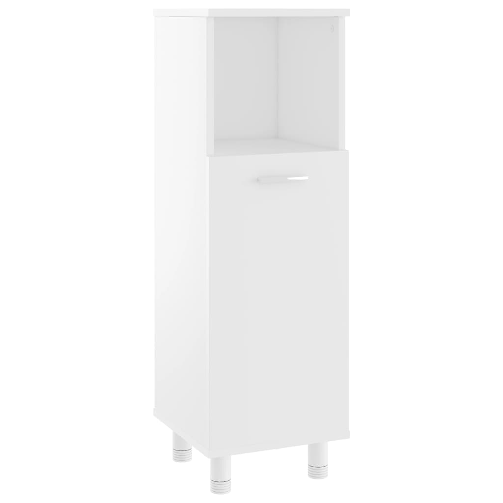 Armadio da Bagno Bianco 30x30x95 cm in Legno Multistrato - homemem39