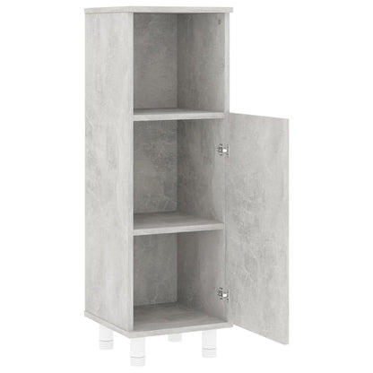 Armadio da Bagno Grigio Cemento 30x30x95 cm in Truciolato - homemem39