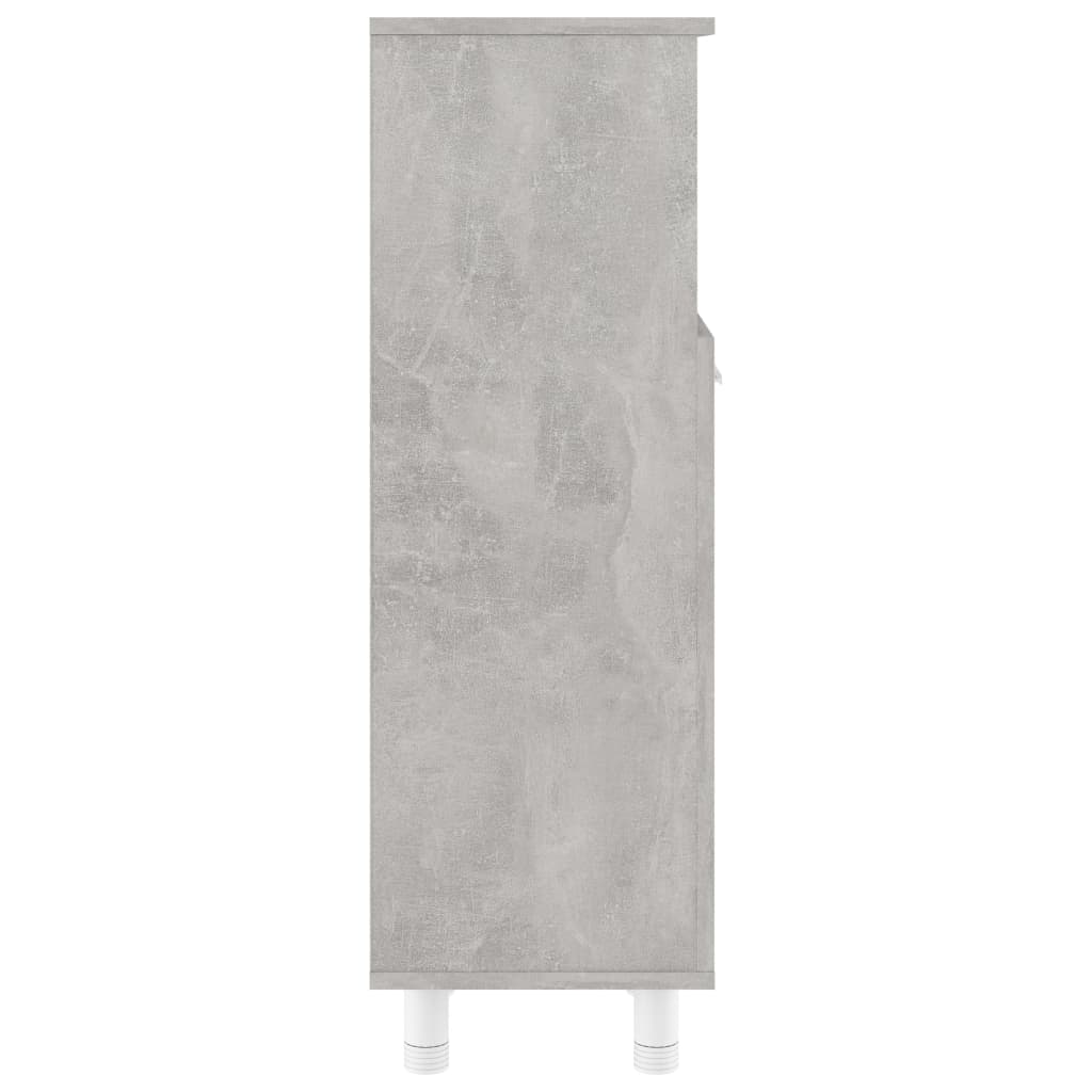 Armadio da Bagno Grigio Cemento 30x30x95 cm in Truciolato - homemem39