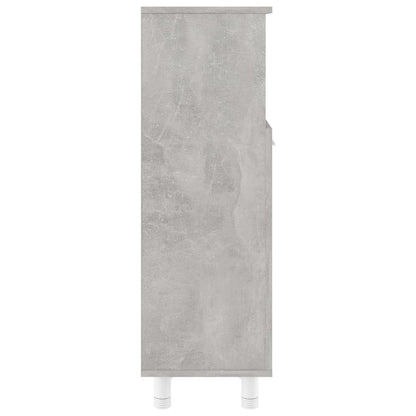 Armadio da Bagno Grigio Cemento 30x30x95 cm in Truciolato - homemem39