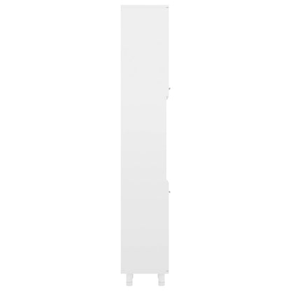 Armadio da Bagno Bianco Lucido 30x30x179 cm in Truciolato - homemem39
