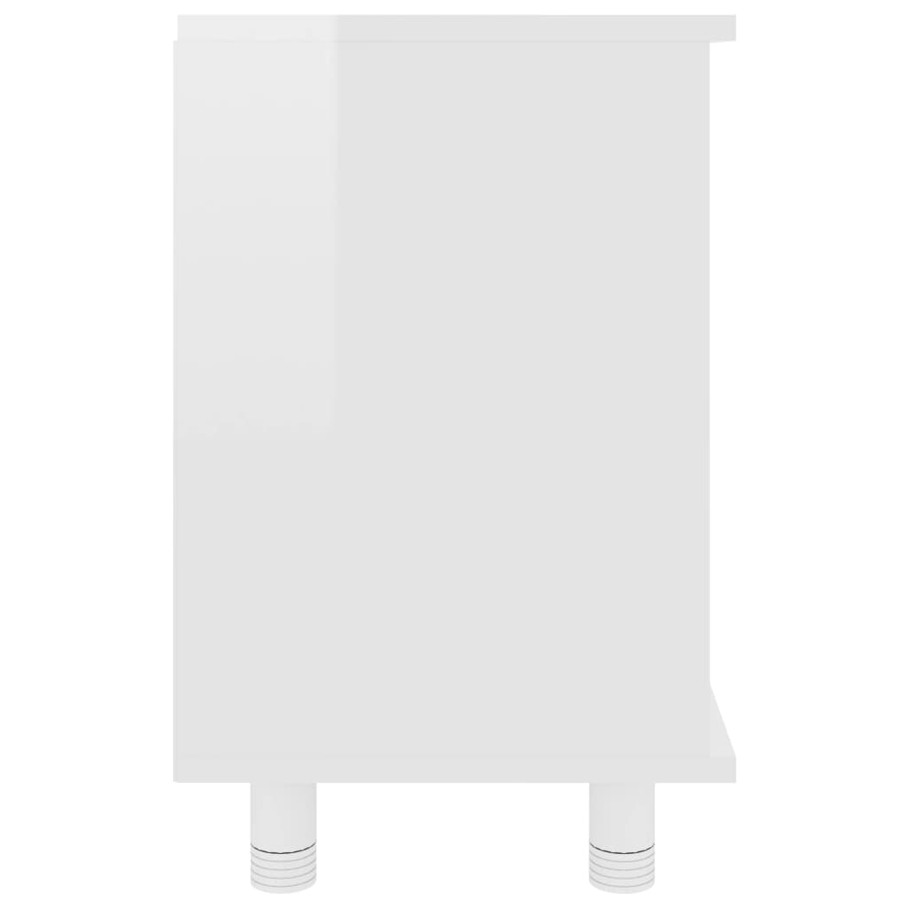 Armadio da Bagno Bianco Lucido 60x32x53,5 cm in Truciolato - homemem39