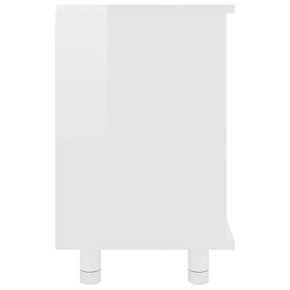 Armadio da Bagno Bianco Lucido 60x32x53,5 cm in Truciolato - homemem39