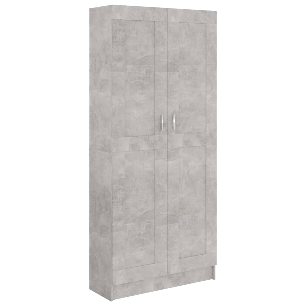 Libreria Grigio Cemento 82,5x30,5x185,5 cm in Truciolato - homemem39