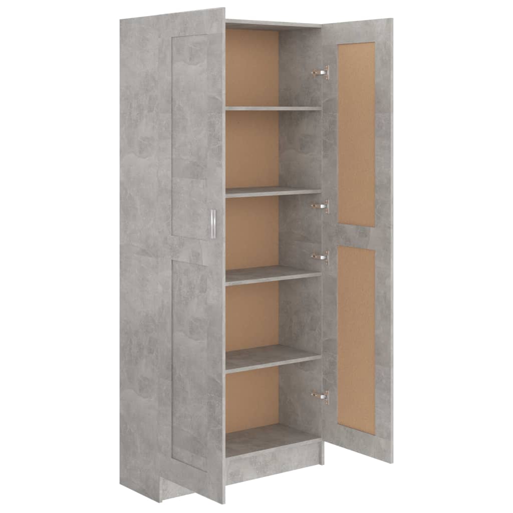 Libreria Grigio Cemento 82,5x30,5x185,5 cm in Truciolato - homemem39