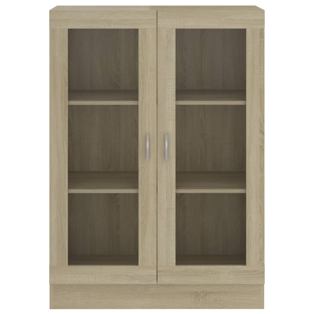 Armadietto con Vetrina Rovere Sonoma 82,5x30,5x115cm Truciolato - homemem39