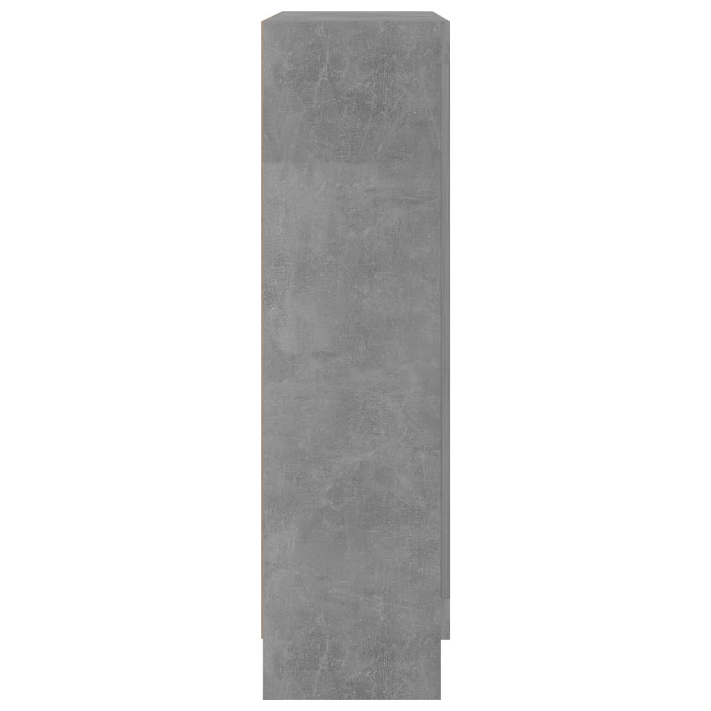 Armadio con Vetrina Grigio Cemento 82,5x30,5x115cm Truciolato - homemem39