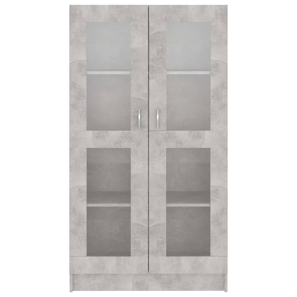 Armadietto e Vetrina Grigio Cemento 82,5x30,5x150 cm Truciolato - homemem39