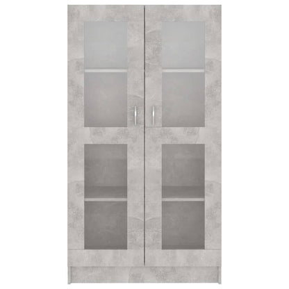 Armadietto e Vetrina Grigio Cemento 82,5x30,5x150 cm Truciolato - homemem39