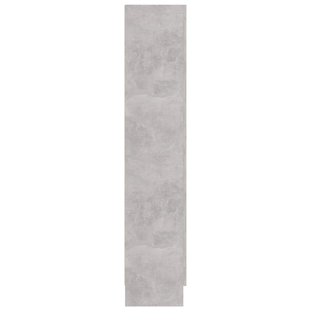 Armadietto e Vetrina Grigio Cemento 82,5x30,5x150 cm Truciolato - homemem39