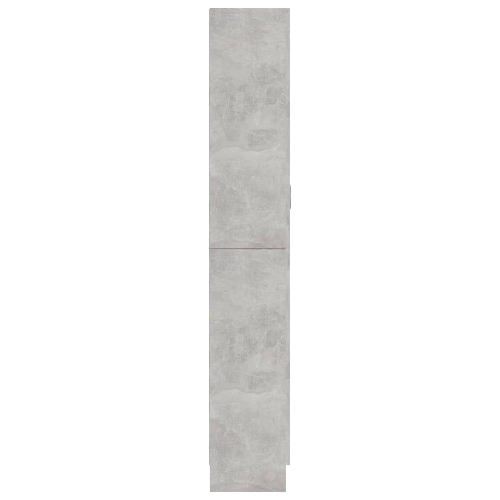 Armadio con Vetrina Grigio Cemento 82,5x30,5x185,5cm Truciolato - homemem39