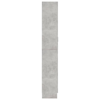 Armadio con Vetrina Grigio Cemento 82,5x30,5x185,5cm Truciolato - homemem39