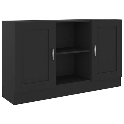 Credenza Nera 120x30,5x70 cm in Truciolato - homemem39