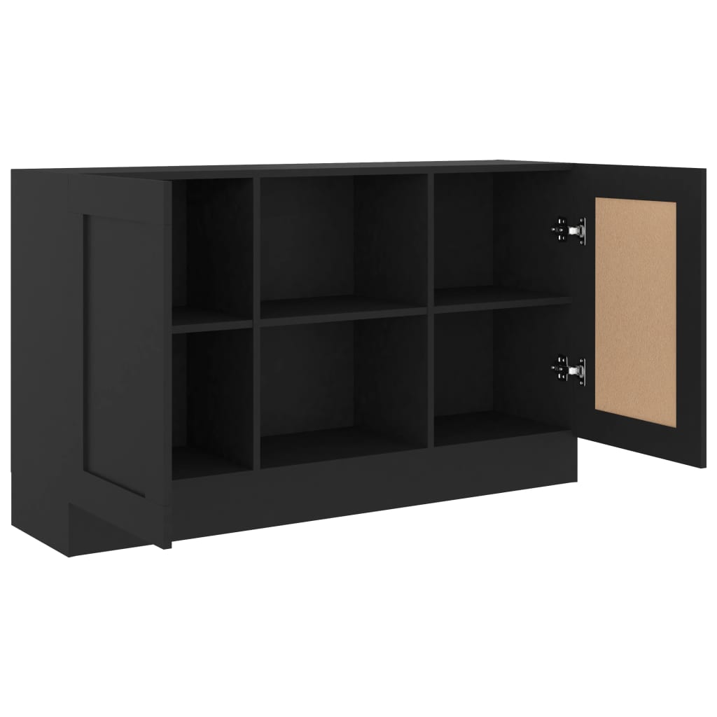 Credenza Nera 120x30,5x70 cm in Truciolato - homemem39