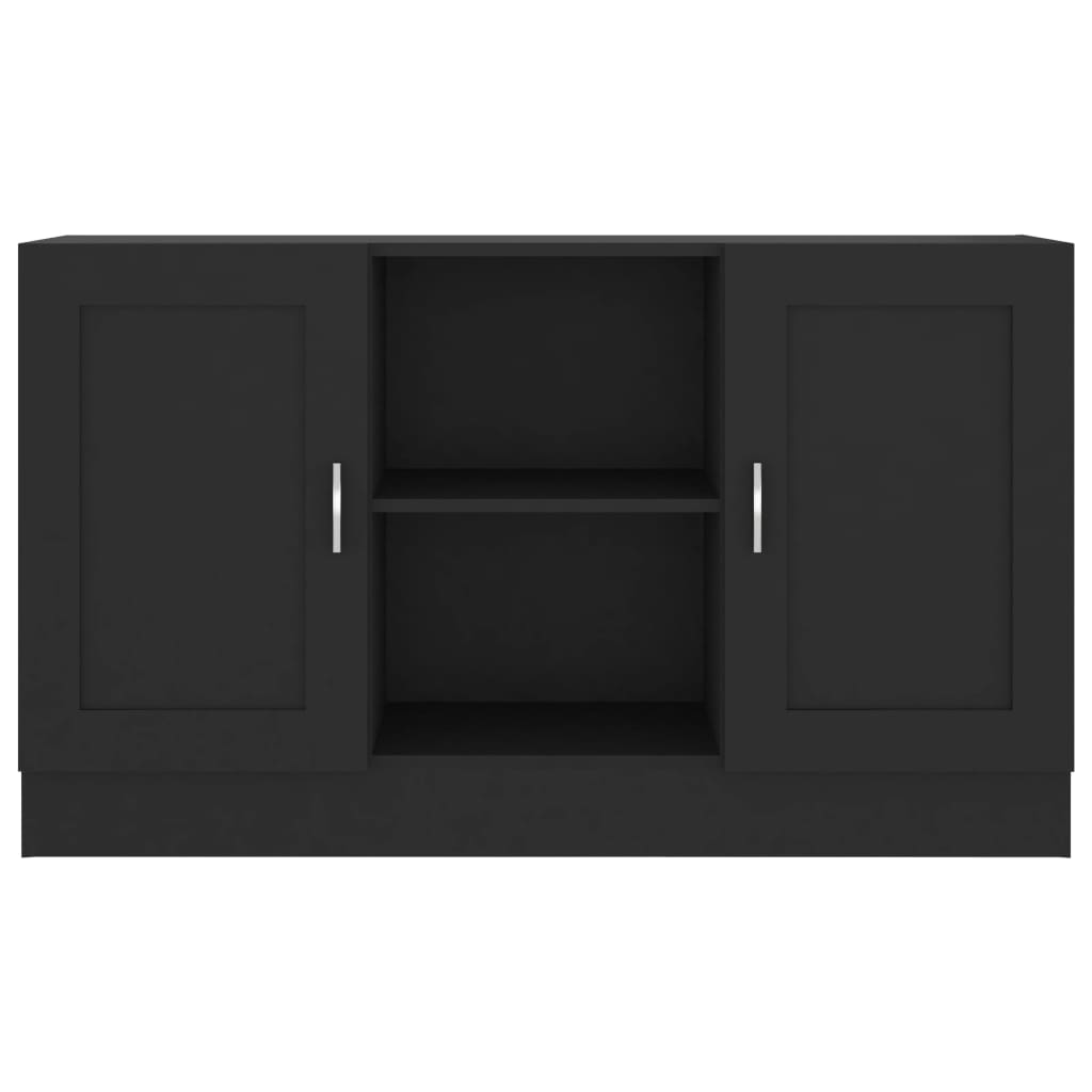 Credenza Nera 120x30,5x70 cm in Truciolato - homemem39