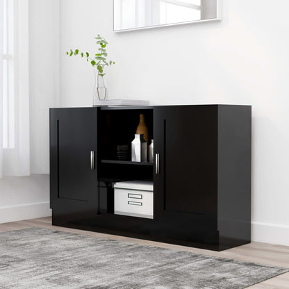 Credenza Nera 120x30,5x70 cm in Truciolato - homemem39