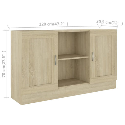 Credenza Rovere Sonoma 120x30,5x70 cm in Truciolato - homemem39