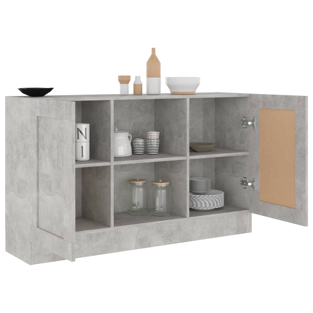 Credenza Grigio Cemento 120x30,5x70 cm in Truciolato - homemem39