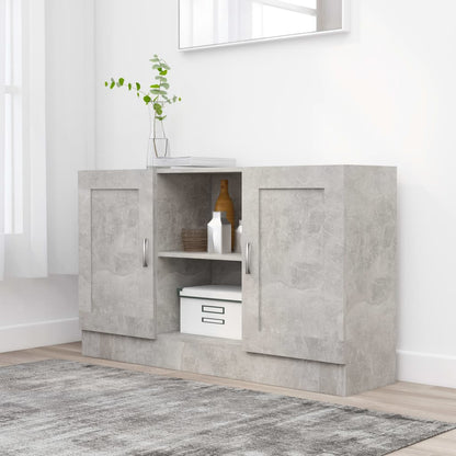 Credenza Grigio Cemento 120x30,5x70 cm in Truciolato - homemem39