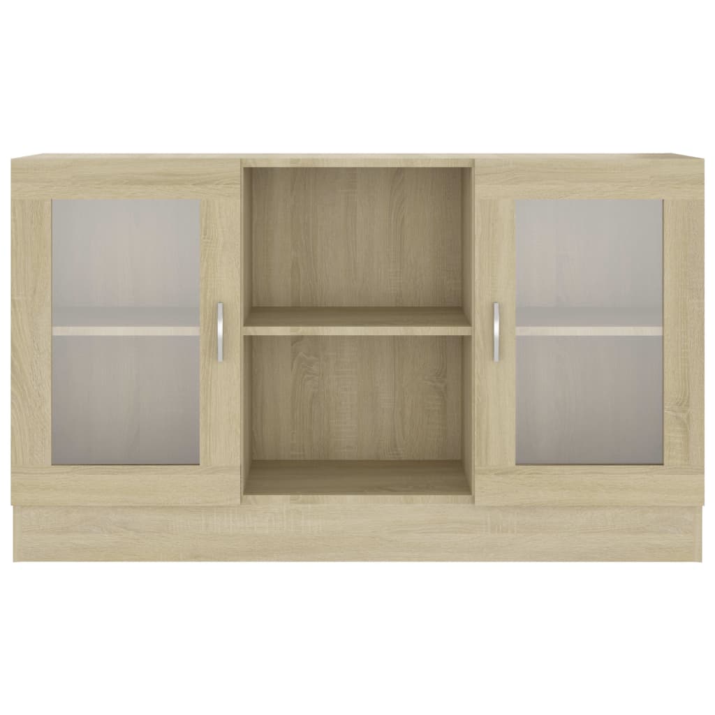 Armadietto con Vetrina Rovere Sonoma 120x30,5x70 cm Truciolato - homemem39