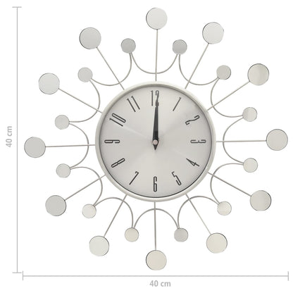 Orologio da Parete Argento 40 cm in Metallo - homemem39