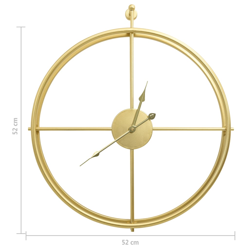 Orologio da Parete Oro 52 cm in Ferro - homemem39