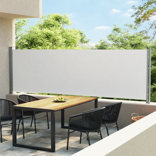 Tenda Laterale Retrattile per Patio 140x600 cm Crema - homemem39