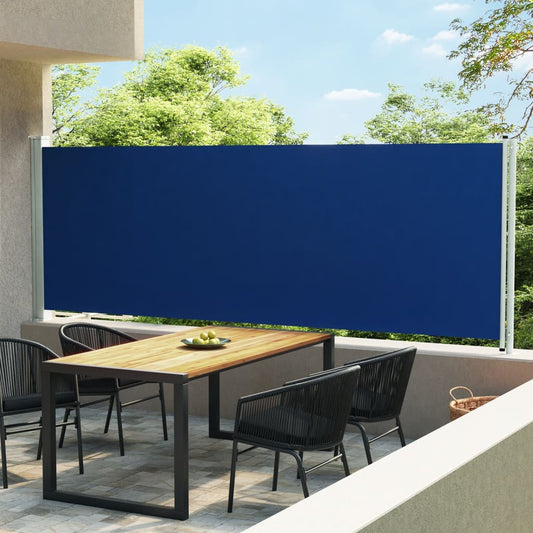 Tenda Laterale Retrattile per Patio 600x160 cm Blu - homemem39