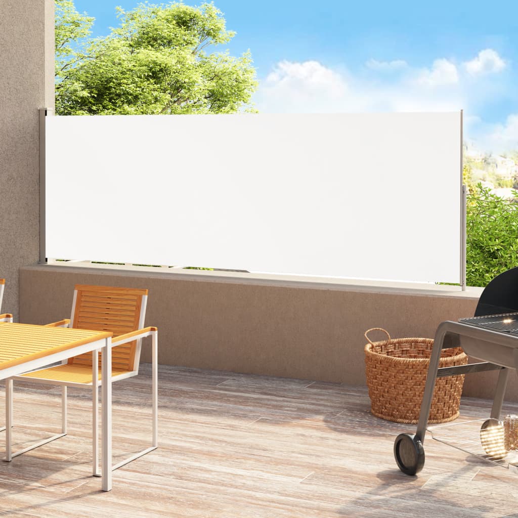 Tenda Laterale Retrattile per Patio 180x500 cm Crema - homemem39