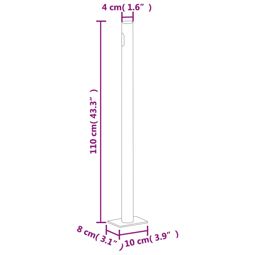 Tenda Laterale Retrattile per Patio 180x500 cm Grigia - homemem39