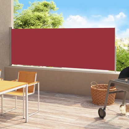 Tenda Laterale Retrattile per Patio 180x500 cm Rossa - homemem39