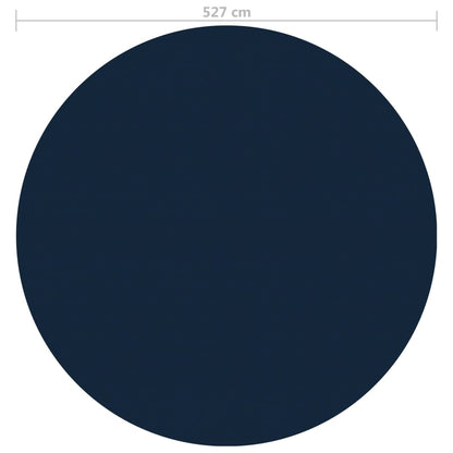 Pellicola Galleggiante Solare PE per Piscina 527 cm Nero e Blu - homemem39