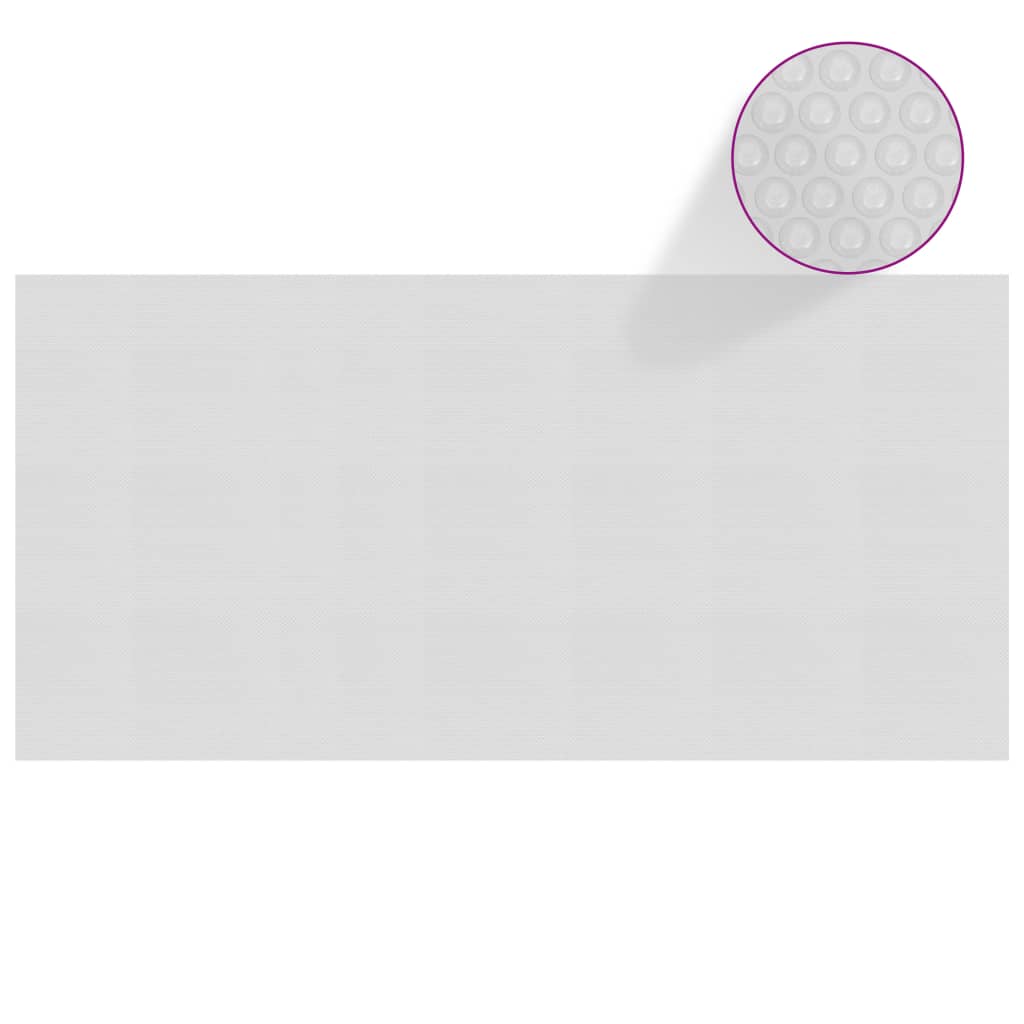 Pellicola Galleggiante Solare PE Piscina 450x220 cm Grigia - homemem39