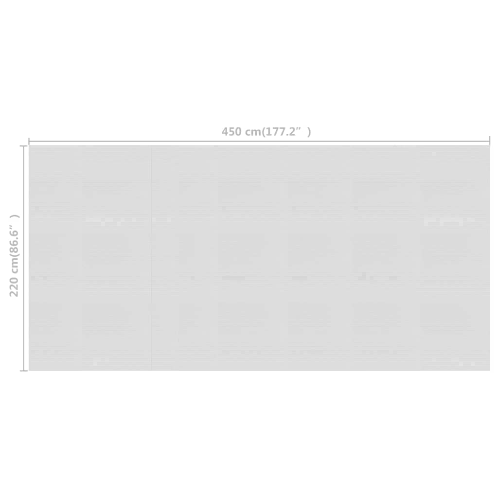 Pellicola Galleggiante Solare PE Piscina 450x220 cm Grigia - homemem39