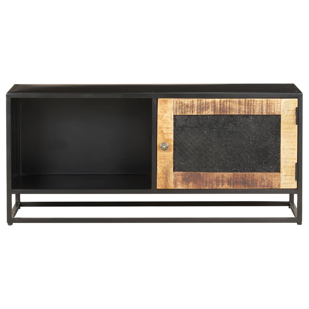 Mobile Porta TV 90x30x40 cm in Legno di Mango Grezzo - homemem39