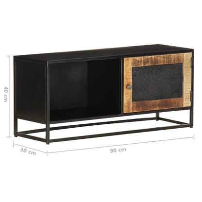 Mobile Porta TV 90x30x40 cm in Legno di Mango Grezzo - homemem39