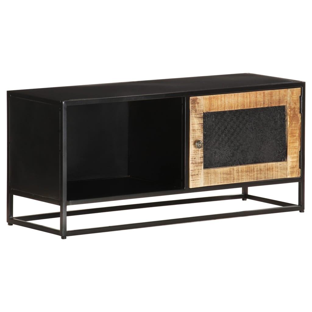 Mobile Porta TV 90x30x40 cm in Legno di Mango Grezzo - homemem39